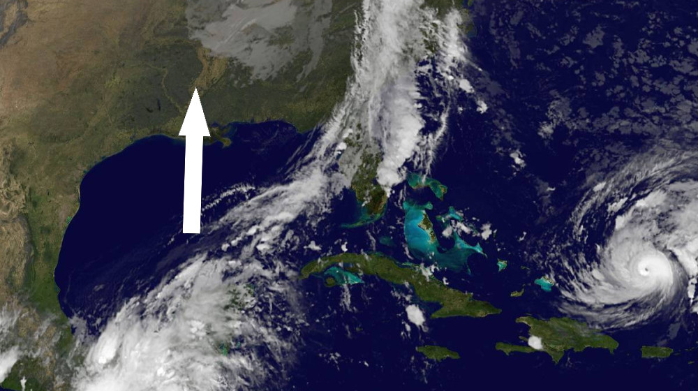  Rare Fujiwhara hurricane 'dance' could save East Coast from worst effects of Tropical Storm Imelda 