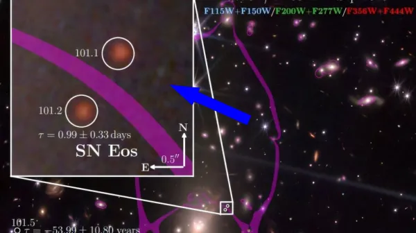  James Webb telescope spies rare 'goddess of dawn' supernova from the early universe 
