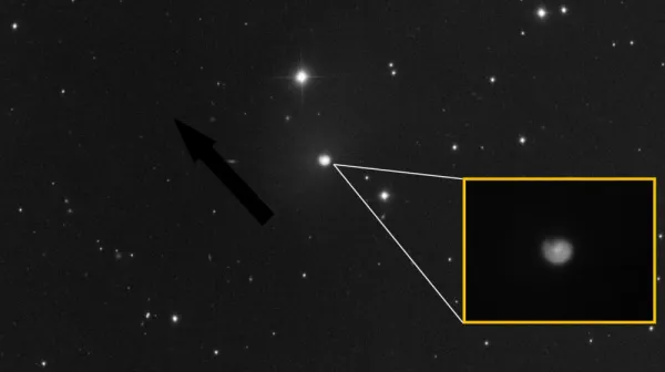 City-size, cold-volcano comet transforms into a glowing 'snail shell' after major explosive outburst 